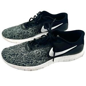 NIKE Men's size 11 Flex‎ Oreo 908983-001 Black White Running Shoes Sneakers